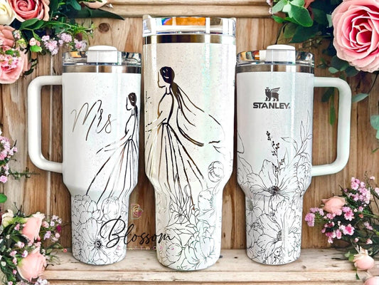 40oz Laser Engraved Future Mrs, Bride To Be, Bridal, Bride Gift, Engagement Gift, Wedding Gift, Something New Tumbler