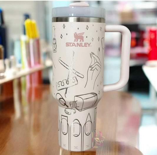 Laser Engraved Nail Tech Manicurist Tumbler