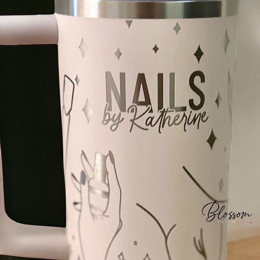 Laser Engraved Nail Tech Manicurist Tumbler