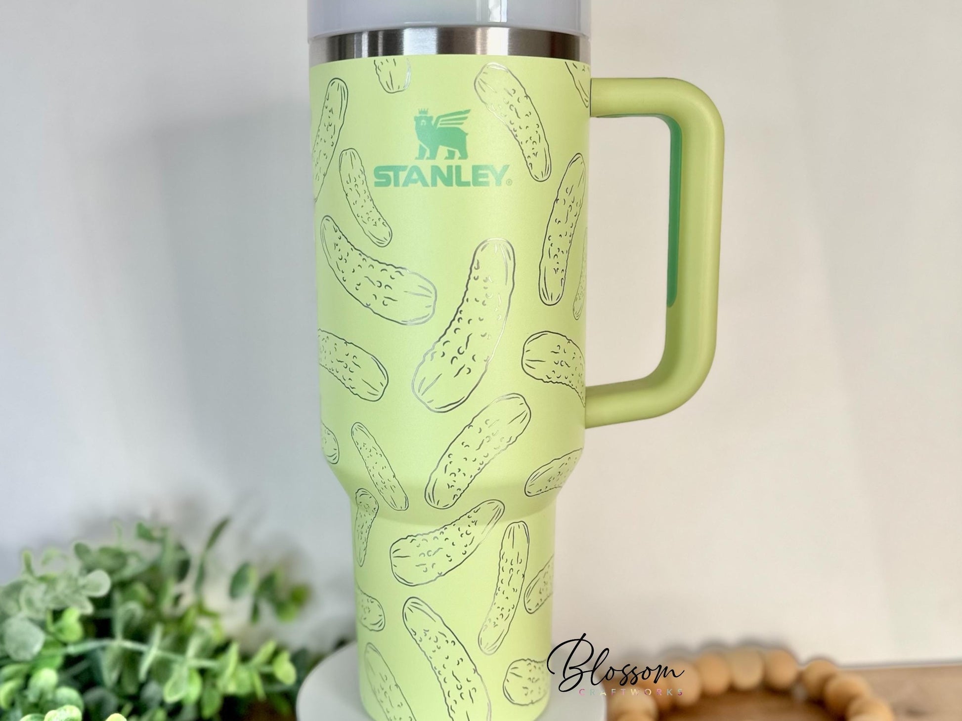 Laser Engraved Dill Pickle Stanley Tumbler