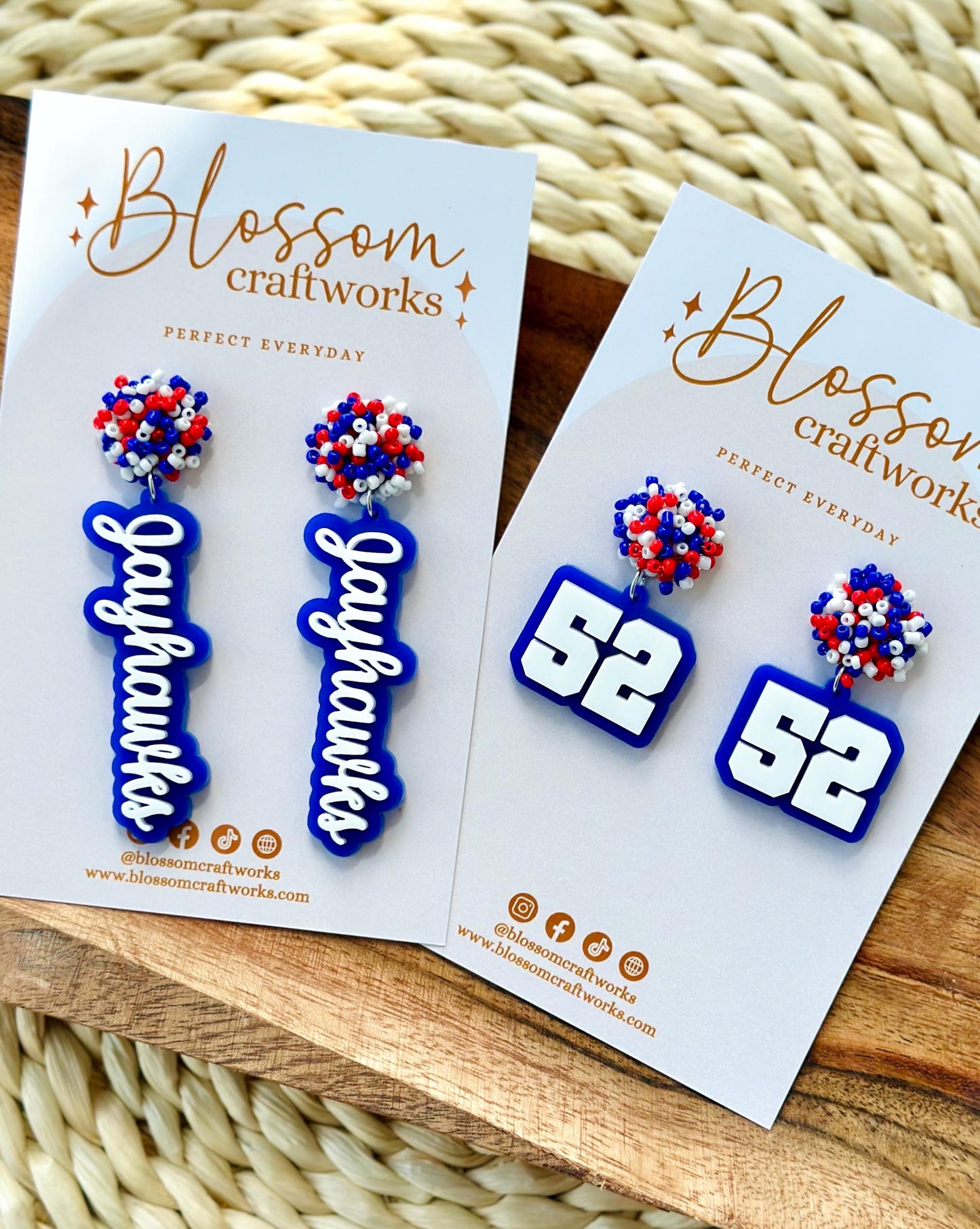 Game Day Sports Football Mom Team Name Team Mascot Teacher School Spirit Earrings