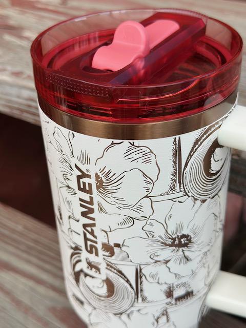 Laser Engraved Floral Photographer Vintage Camera Tumbler