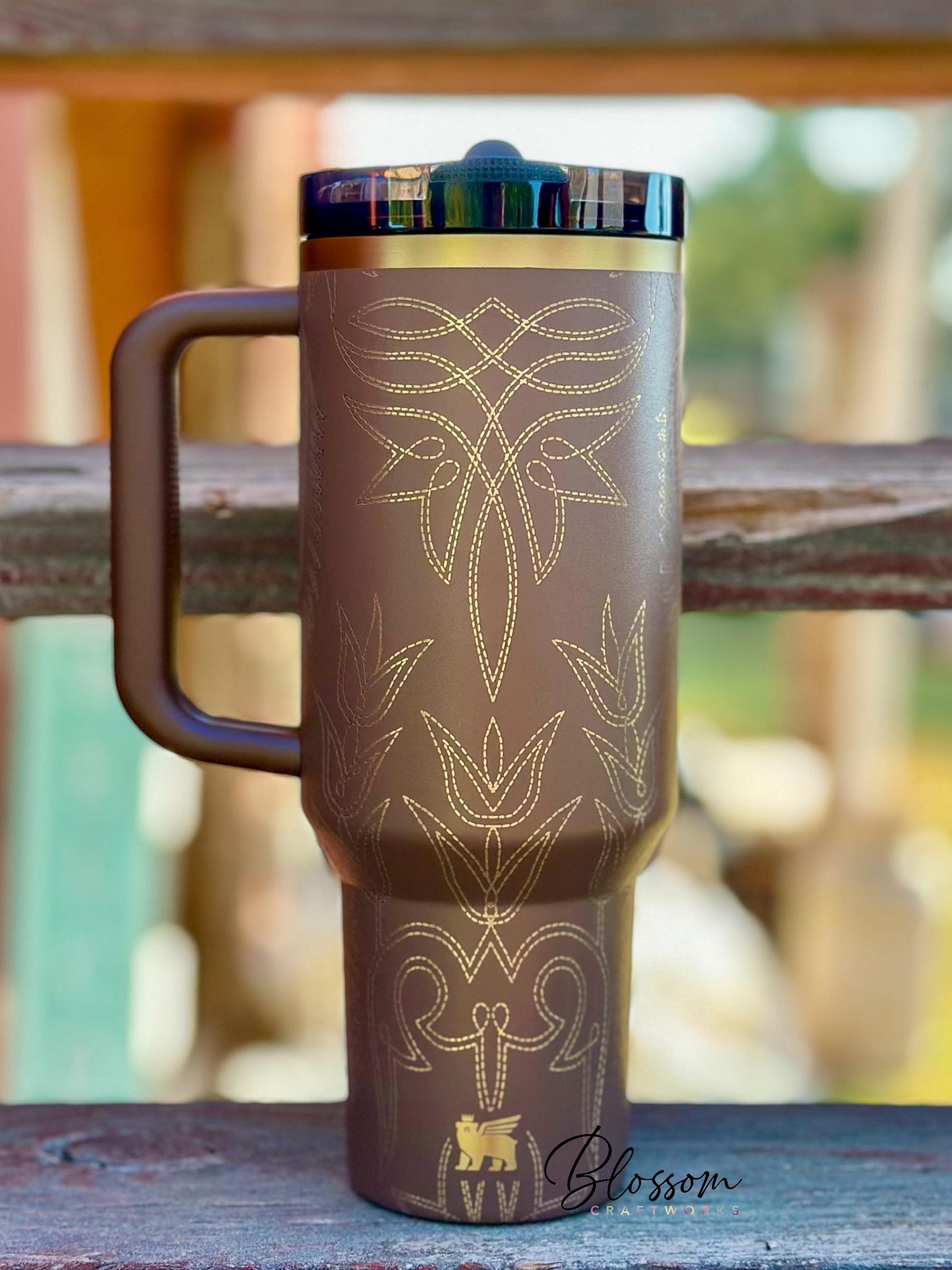 Western Boot Stitch ProTour Tumbler – Laser Engraved Cowgirl / Cowboy Gift