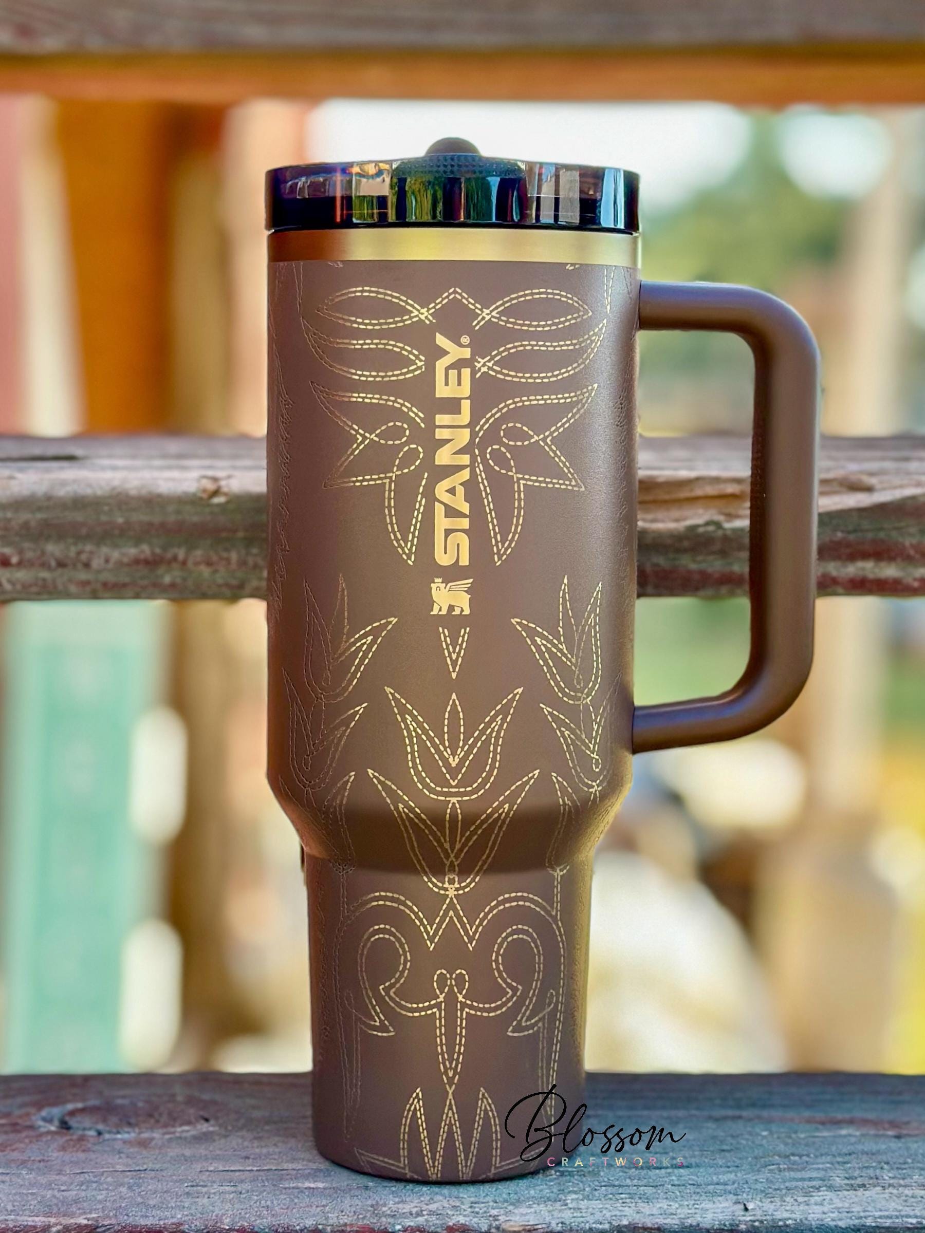 Western Boot Stitch ProTour Tumbler – Laser Engraved Cowgirl / Cowboy Gift