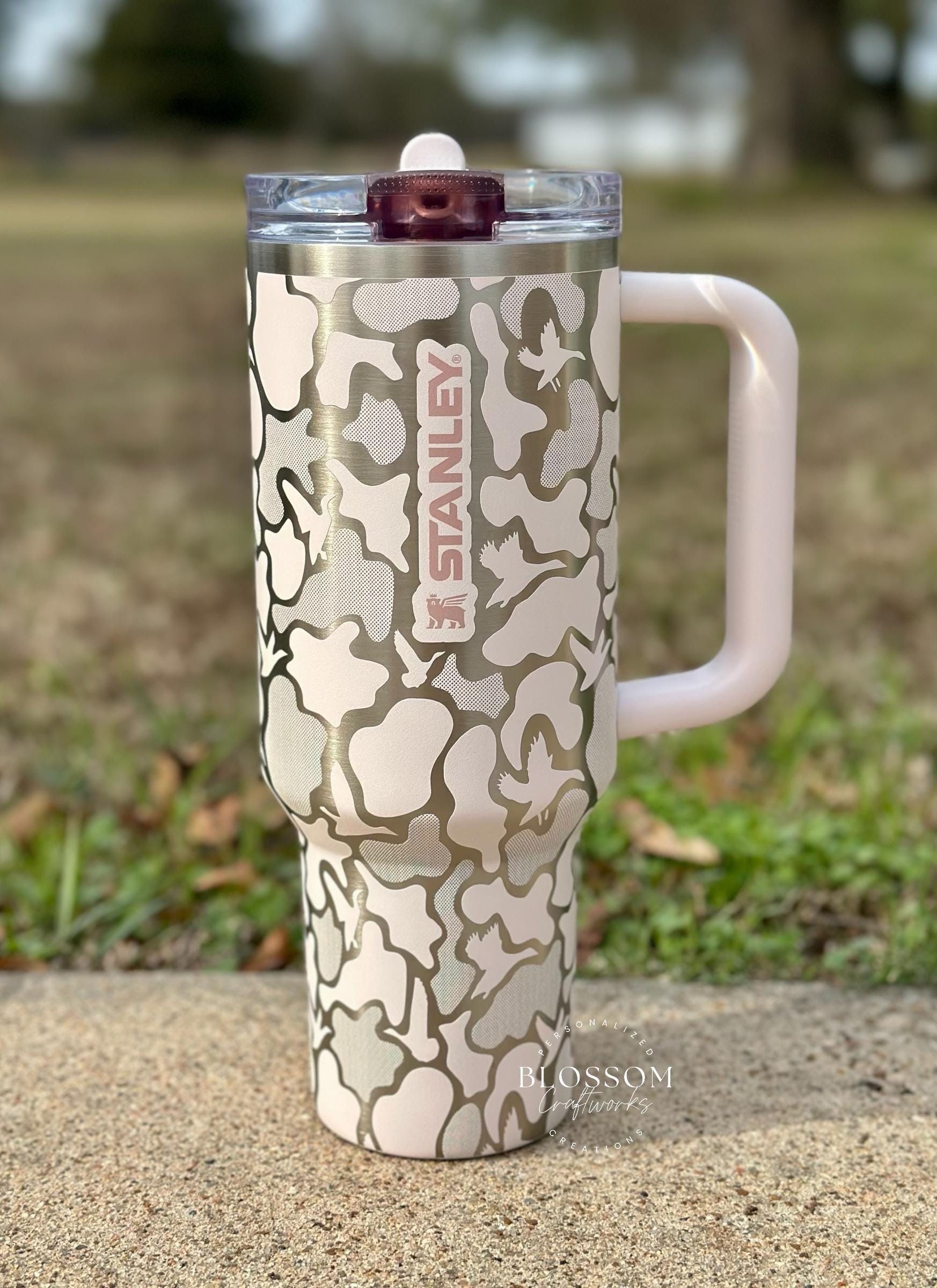 Laser Engraved Duck Camo Tumbler