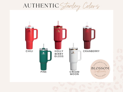 Laser Engraved Christmas Snowflake Garland Stanley Tumbler