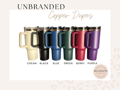40oz Laser Engraved Daisies Flower Wrap Tumbler With Handle, Lid, & Straw