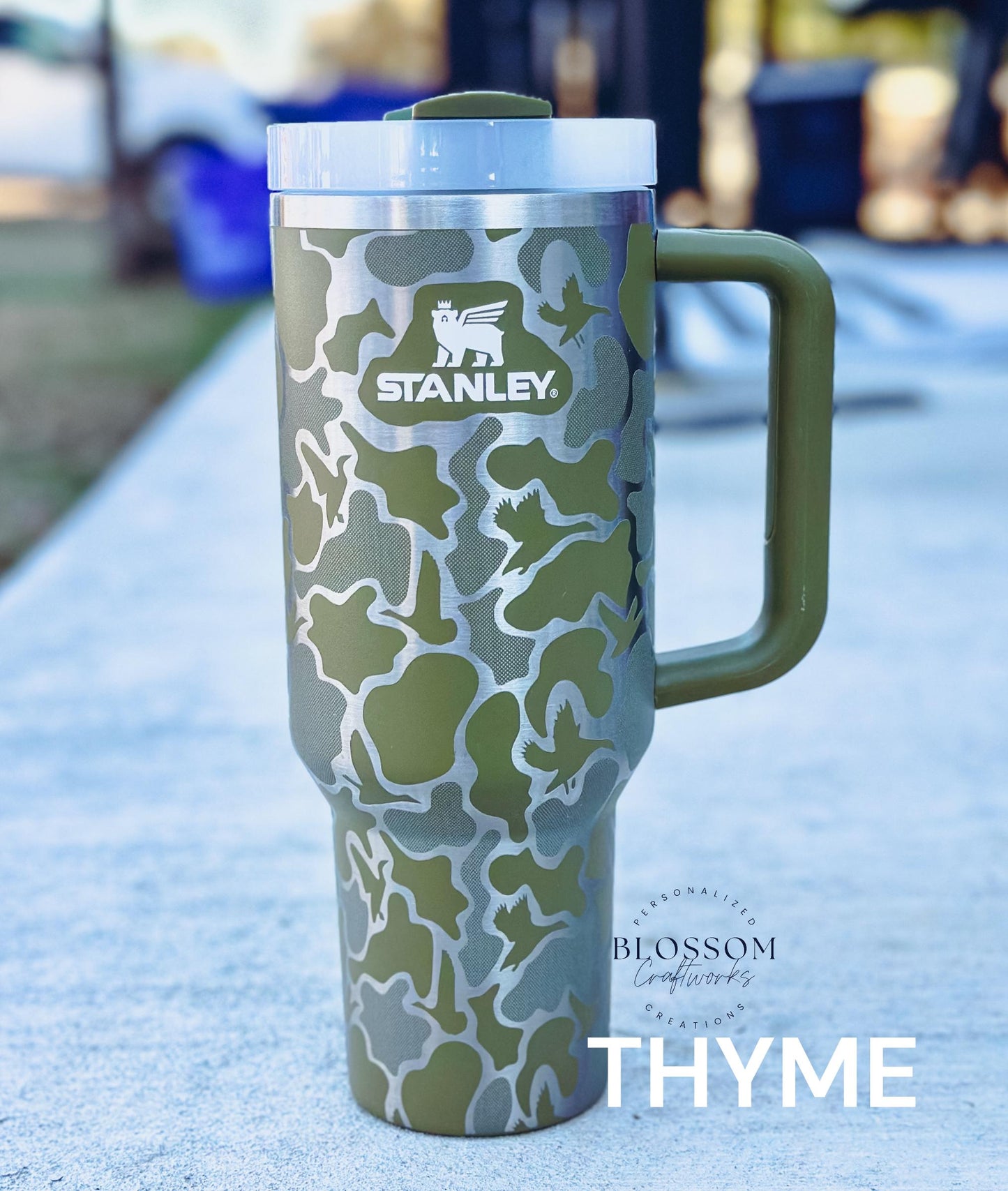 Laser Engraved Duck Camo Tumbler