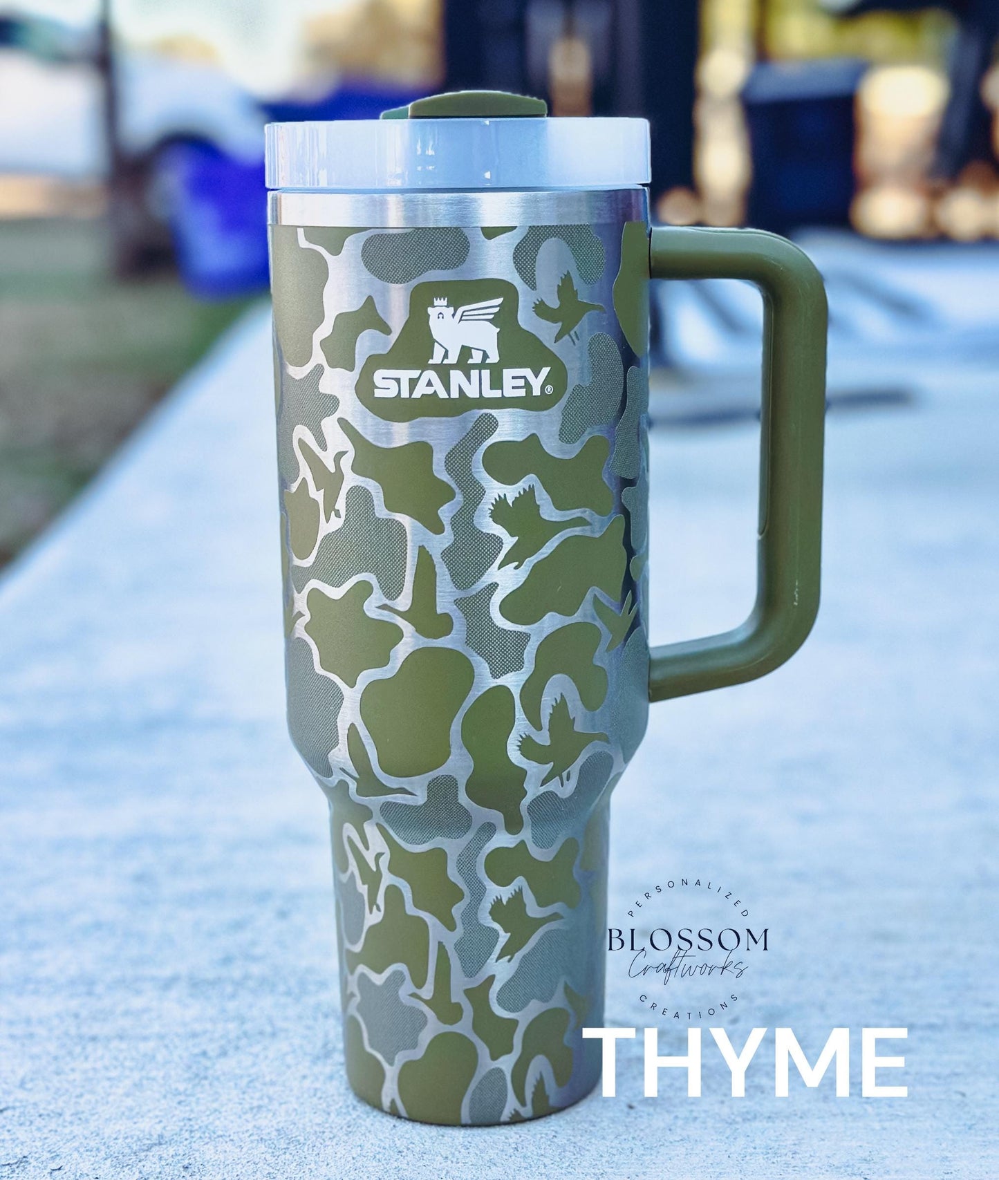 Laser Engraved Duck Camo Tumbler