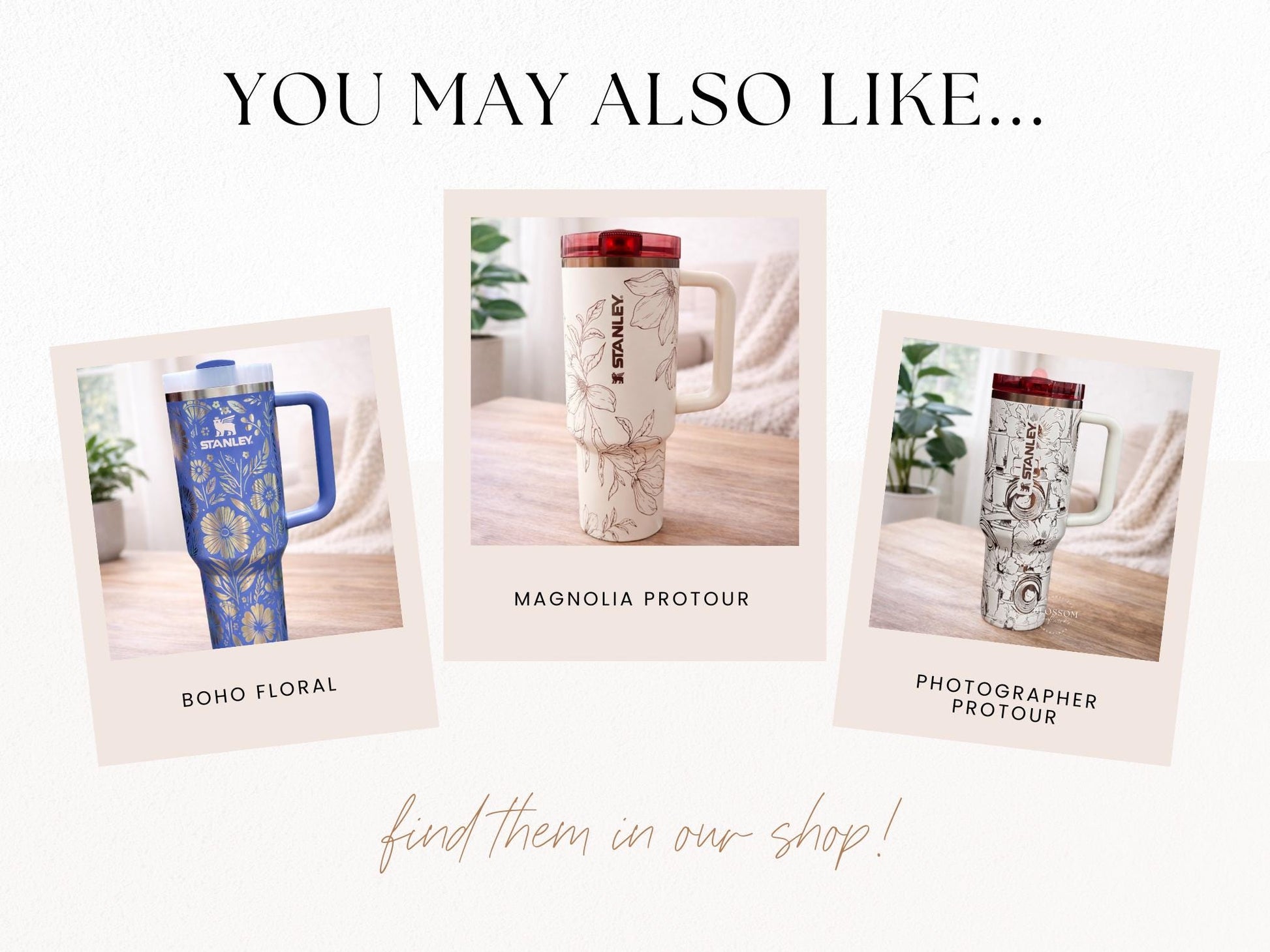 Magnolia Laser Engraved Stanley Tumbler