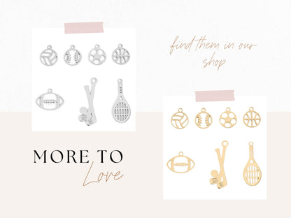 Personalized Baseball Mom Charm Necklace, Sports Mom Game Day Gift